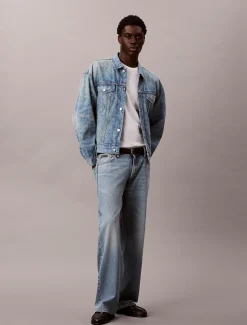 Calvin Klein Logo-Jeansjacke im 90er-Jahre-Look^Herren Jeansjacken|JackenFrisch Eingetroffen
