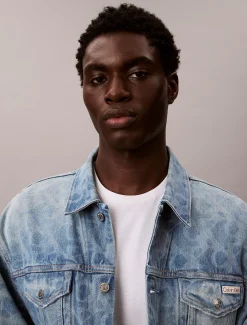 Calvin Klein Logo-Jeansjacke im 90er-Jahre-Look^Herren Jeansjacken|JackenFrisch Eingetroffen