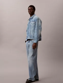 Calvin Klein Logo-Jeansjacke im 90er-Jahre-Look^Herren Jeansjacken|JackenFrisch Eingetroffen