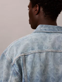 Calvin Klein Logo-Jeansjacke im 90er-Jahre-Look^Herren Jeansjacken|JackenFrisch Eingetroffen