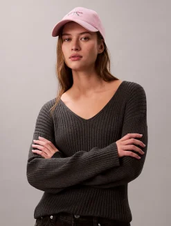 Calvin Klein Logo-Kappe aus Baumwoll-Twill^Damen Hüte & MützenFrisch Eingetroffen