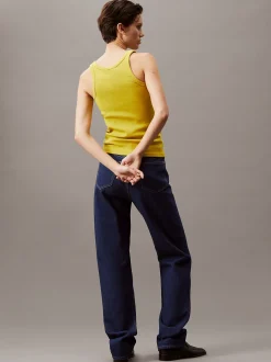 Calvin Klein Logo-Tanktop aus gerippter Baumwolle^Damen T-shirts & Tops