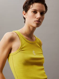 Calvin Klein Logo-Tanktop aus gerippter Baumwolle^Damen T-shirts & Tops