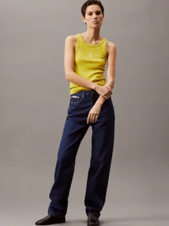 Calvin Klein Logo-Tanktop aus gerippter Baumwolle^Damen T-shirts & Tops