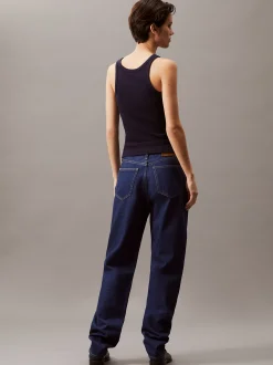 Calvin Klein Logo-Tanktop aus gerippter Baumwolle^Damen T-shirts & Tops