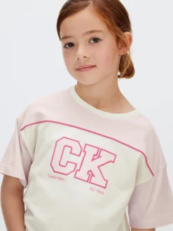 Calvin Klein Logo-T-Shirt in Blockfarben-Design^Kinder T-shirts & Tops|Kleidung