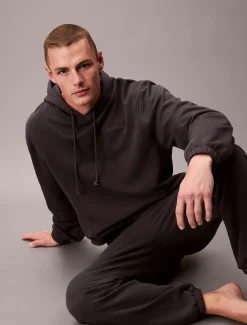 Calvin Klein Lounge-Hoodie aus Baumwoll-Frottee-Mix^Herren Nachtwäsche & LoungewearFrisch Eingetroffen