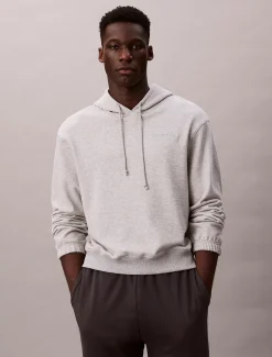 Calvin Klein Lounge-Hoodie aus Baumwoll-Frottee-Mix^Herren Nachtwäsche & LoungewearFrisch Eingetroffen