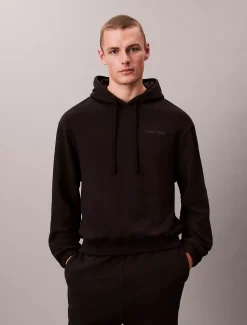 Calvin Klein Lounge-Hoodie aus Baumwoll-Frottee-Mix^Herren Nachtwäsche & LoungewearFrisch Eingetroffen
