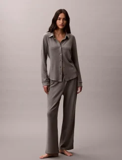 Calvin Klein Lounge-Hose aus gebürstetem Strick^Damen Nachtwäsche & Loungewear