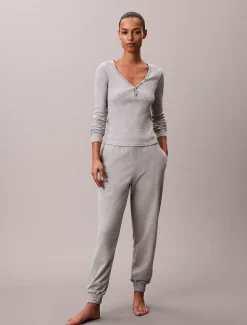 Calvin Klein Lounge-Jogginghose aus Baumwoll-Frottee-Mix^Damen Nachtwäsche & Loungewear