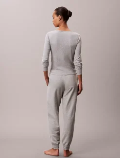 Calvin Klein Lounge-Jogginghose aus Baumwoll-Frottee-Mix^Damen Nachtwäsche & Loungewear
