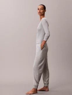 Calvin Klein Lounge-Jogginghose aus Baumwoll-Frottee-Mix^Damen Nachtwäsche & Loungewear