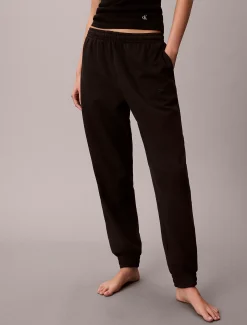 Calvin Klein Lounge-Jogginghose aus Baumwoll-Frottee-Mix^Damen Nachtwäsche & Loungewear