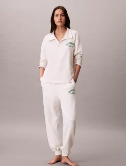 Calvin Klein Lounge-Jogginghose aus Baumwolle mit Heritage-Logo^Damen Nachtwäsche & Loungewear
