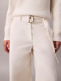 Calvin Klein Lässige Baumwollhose mit Gürtel^Damen Hosen & Shorts