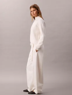 Calvin Klein Lässige Baumwollhose mit Gürtel^Damen Hosen & Shorts