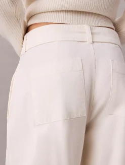 Calvin Klein Lässige Baumwollhose mit Gürtel^Damen Hosen & Shorts