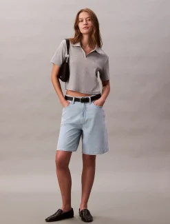 Calvin Klein Lässige Bermuda-Shorts aus Leinen-Mix^Damen Hosen & Shorts