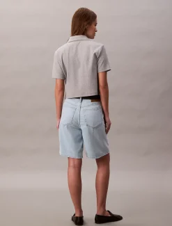 Calvin Klein Lässige Bermuda-Shorts aus Leinen-Mix^Damen Hosen & Shorts