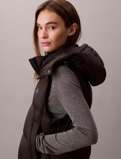 Calvin Klein Lässige Daunen-Steppweste mit Kapuze^Damen Stepp Jacken