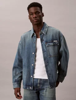 Calvin Klein Lässige Feldjacke aus Denim^Herren Jeansjacken|JackenFrisch Eingetroffen