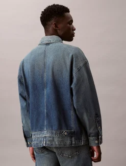 Calvin Klein Lässige Feldjacke aus Denim^Herren Jeansjacken|JackenFrisch Eingetroffen