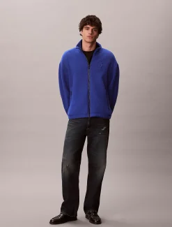 Calvin Klein Lässige Fleece-Jacke aus Wollgemisch^Herren Hoodies & Sweatshirts
