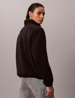 Calvin Klein Lässige Fleecejacke mit Stehkragen^Damen JackenFrisch Eingetroffen