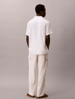 Calvin Klein Lässige gerade geschnittene Cargohose aus Leinenmischung^Herren Hosen & Shorts