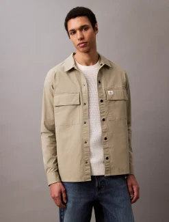 Calvin Klein Lässige Hemdjacke aus Ripstop-Baumwolle^Herren Hemden & Poloshirts