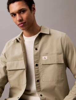 Calvin Klein Lässige Hemdjacke aus Ripstop-Baumwolle^Herren Hemden & Poloshirts
