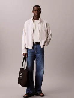 Calvin Klein Lässige Jacke aus Baumwolle und Leinen^Herren JackenFrisch Eingetroffen