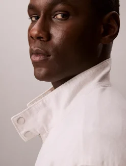 Calvin Klein Lässige Jacke aus Baumwolle und Leinen^Herren JackenFrisch Eingetroffen