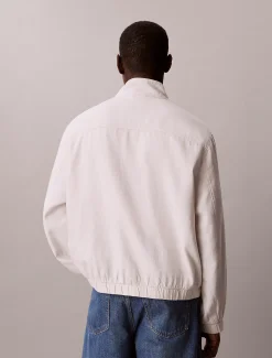 Calvin Klein Lässige Jacke aus Baumwolle und Leinen^Herren JackenFrisch Eingetroffen