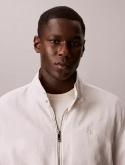 Calvin Klein Lässige Jacke aus Baumwolle und Leinen^Herren JackenFrisch Eingetroffen