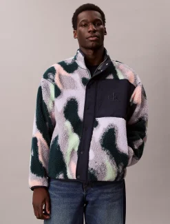 Calvin Klein Lässige Jacke aus Sherpa-Fleece^Herren Hoodies & Sweatshirts