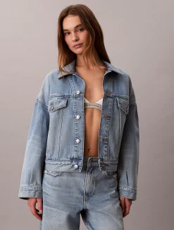 Calvin Klein Lässige Jeansjacke^Damen JackenFrisch Eingetroffen|Jeansjacken