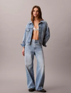 Calvin Klein Lässige Jeansjacke^Damen JackenFrisch Eingetroffen|Jeansjacken