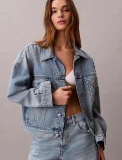 Calvin Klein Lässige Jeansjacke^Damen JackenFrisch Eingetroffen|Jeansjacken
