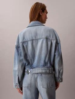 Calvin Klein Lässige Jeansjacke^Damen JackenFrisch Eingetroffen|Jeansjacken