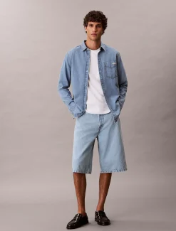 Calvin Klein Lässige lange Denim-Shorts^Herren Hosen & Shorts