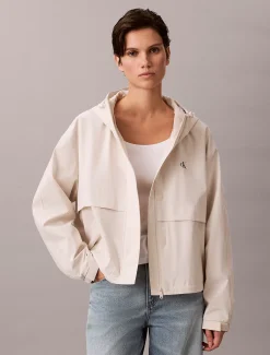 Calvin Klein Lässige Tech-Jacke mit Kapuze^Damen JackenFrisch Eingetroffen