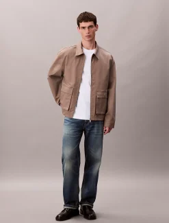 Calvin Klein Lässige Utility-Jacke aus Baumwollstretch^Herren JackenFrisch Eingetroffen