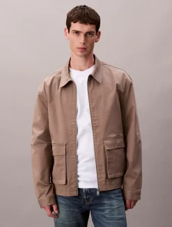 Calvin Klein Lässige Utility-Jacke aus Baumwollstretch^Herren JackenFrisch Eingetroffen