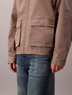 Calvin Klein Lässige Utility-Jacke aus Baumwollstretch^Herren JackenFrisch Eingetroffen