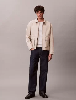 Calvin Klein Lässige Utility-Jacke aus Baumwollstretch^Herren JackenFrisch Eingetroffen