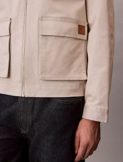 Calvin Klein Lässige Utility-Jacke aus Baumwollstretch^Herren JackenFrisch Eingetroffen