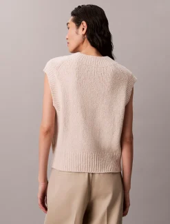 Calvin Klein Lässige Weste aus Woll-Bouclé^Damen Strickdesigns