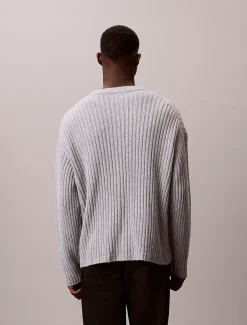 Calvin Klein Lässiger Cardigan aus gerippter Baumwolle^Herren Strickdesigns